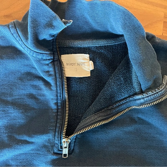 Rudy Jude Tops - Rudy Jude Blue Half-Zip Sweatshirt